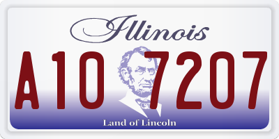 IL license plate A107207