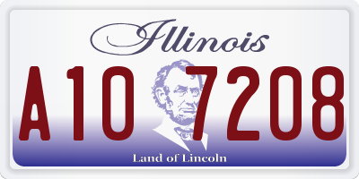 IL license plate A107208