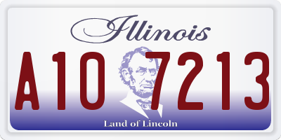 IL license plate A107213