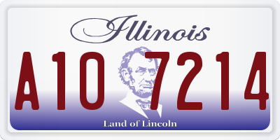 IL license plate A107214