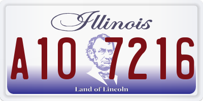 IL license plate A107216