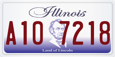 IL license plate A107218