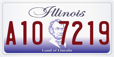 IL license plate A107219