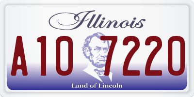 IL license plate A107220