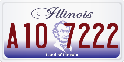 IL license plate A107222