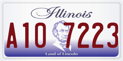 IL license plate A107223