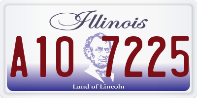 IL license plate A107225