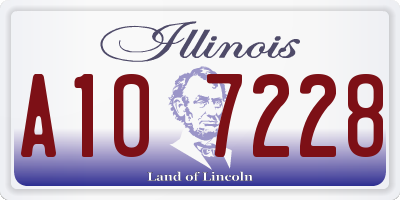 IL license plate A107228