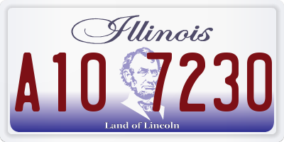 IL license plate A107230
