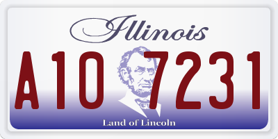 IL license plate A107231