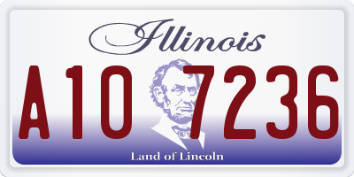 IL license plate A107236