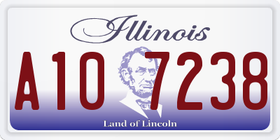 IL license plate A107238