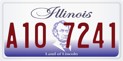 IL license plate A107241