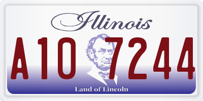 IL license plate A107244