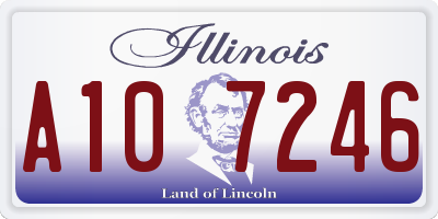 IL license plate A107246