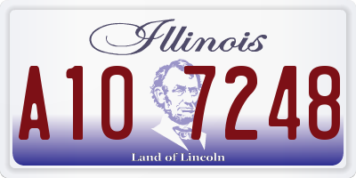 IL license plate A107248
