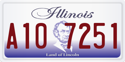 IL license plate A107251