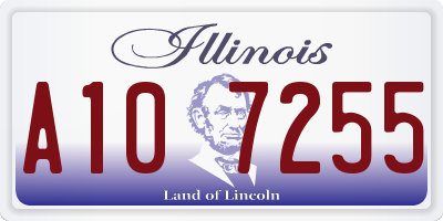 IL license plate A107255
