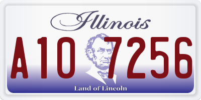IL license plate A107256
