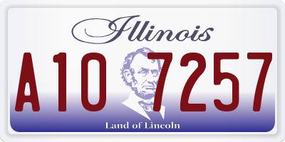 IL license plate A107257