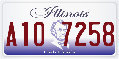 IL license plate A107258