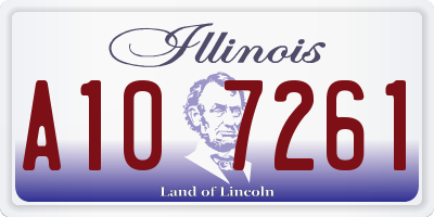 IL license plate A107261