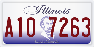 IL license plate A107263