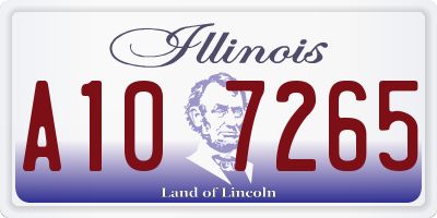 IL license plate A107265