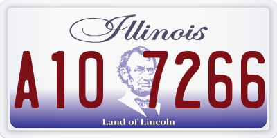 IL license plate A107266