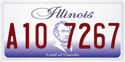 IL license plate A107267