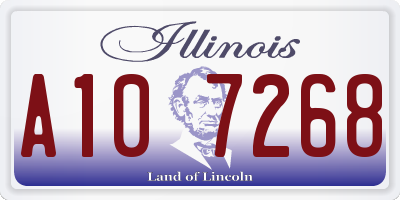 IL license plate A107268