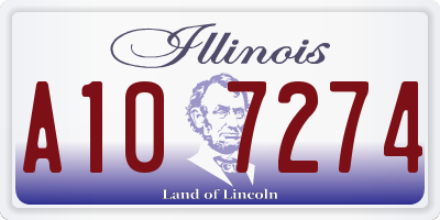 IL license plate A107274