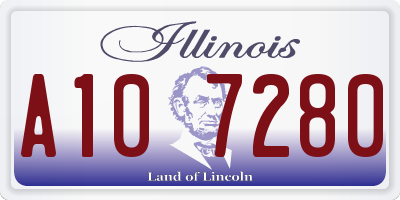 IL license plate A107280