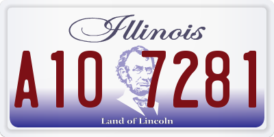 IL license plate A107281