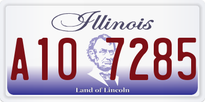 IL license plate A107285