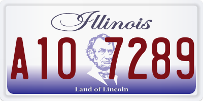 IL license plate A107289