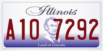 IL license plate A107292