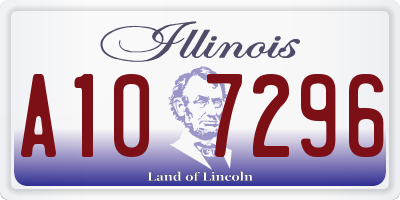 IL license plate A107296