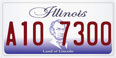 IL license plate A107300