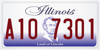 IL license plate A107301