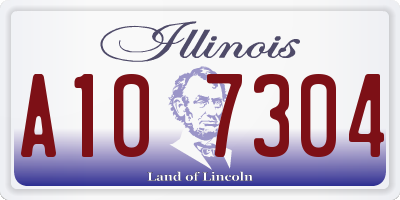 IL license plate A107304
