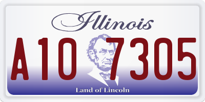 IL license plate A107305
