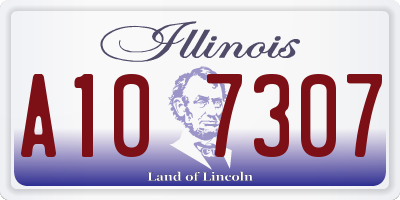 IL license plate A107307