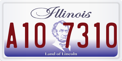 IL license plate A107310
