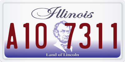 IL license plate A107311