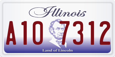 IL license plate A107312