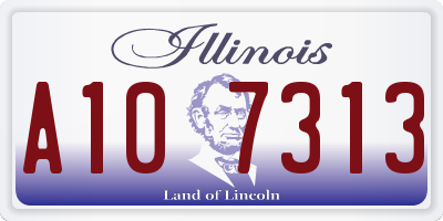 IL license plate A107313