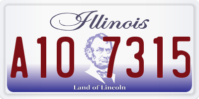 IL license plate A107315