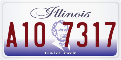 IL license plate A107317