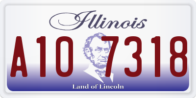 IL license plate A107318